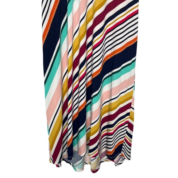 Karl Lagerfeld Women’s Size 4 Colorful Striped Sleeveless Sundress Summer - Picture 4 of 8
